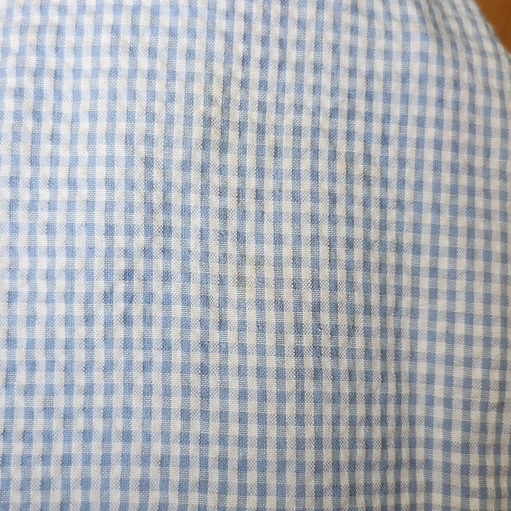 Light Blue And White Gingham Kids Cap Size Small 5/6